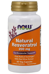 NOW Foods - Natural Resveratrol with Red Wine Extract - Nutri.se